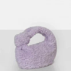 PUBLIC DESIRE - THE LYRA LILAC FLUFFY MINI HANDBAG