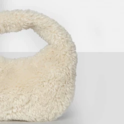 PUBLIC DESIRE - THE LYRA ECRU FLUFFY MINI HANDBAG