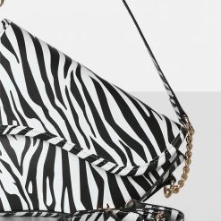 PUBLIC DESIRE - THE FOX ZEBRA SADDLE SHOULDER BAG