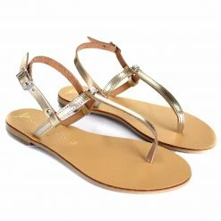 Como Store NICOLAS LAINAS 254 GOLD SANDALS Women
