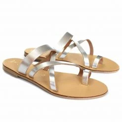 Como Store Women NICOLAS LAINAS 47 SILVER SANDALS