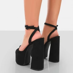 PUBLIC DESIRE - KNOT ON - BLACK SUEDE