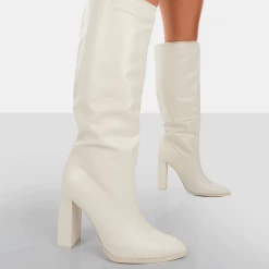 PUBLIC DESIRE - FAR AWAY - ECRU GRAIN PU