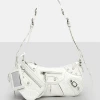 PUBLIC DESIRE - TRACKSTAR WHITE CROC PU
