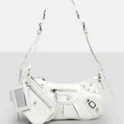 PUBLIC DESIRE - TRACKSTAR WHITE CROC PU