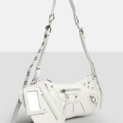 PUBLIC DESIRE - TRACKSTAR WHITE CROC PU
