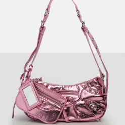 PUBLIC DESIRE - TRACKSTAR METALLIC PINK PU