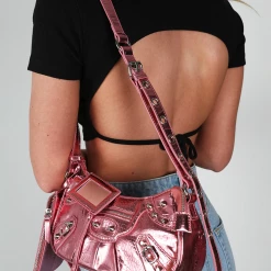 PUBLIC DESIRE - TRACKSTAR METALLIC PINK PU