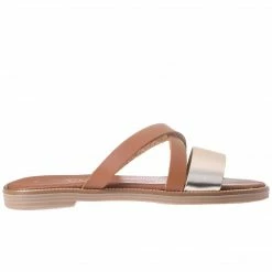 Athena Greek Sandals ATHENA GREEK 92-925-CAMEL SLIDE