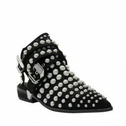 JEFFREY CAMPBELL PRTHON BCOW SUEDE BOOTIES