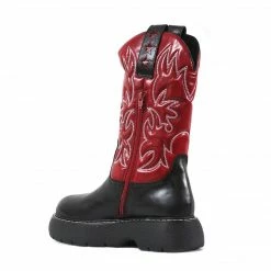 Jeffrey Campbell COWBOY BLACK RED BOOTS