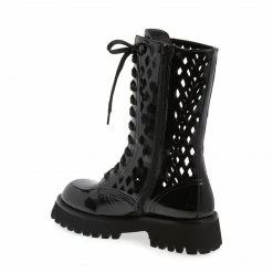 Jeffrey Campbell DEMODE BLACK PATENT BOOTS