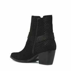 Jeffrey Campbell PARTNER BLACK MATTE SNAKE BOOTS