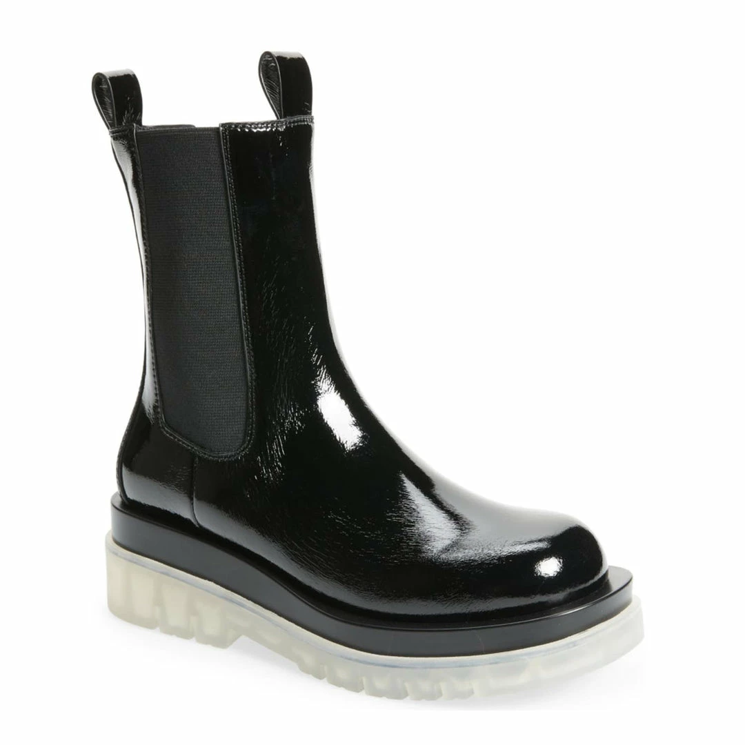 Jeffrey Campbell TANKED PATENT CRINKLE BOOTS