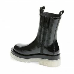 Jeffrey Campbell TANKED PATENT CRINKLE BOOTS
