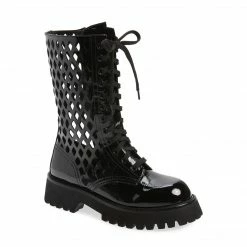 Jeffrey Campbell DEMODE BLACK PATENT BOOTS