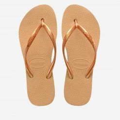 HAVAIANAS SLIM FLATFORM FC DOURADO GOLDEN