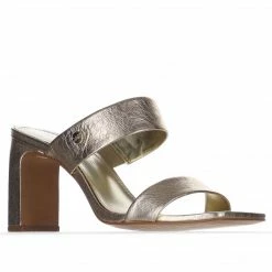 KENDALL + KYLIE CLAUDIA METAL GOLD HEEL