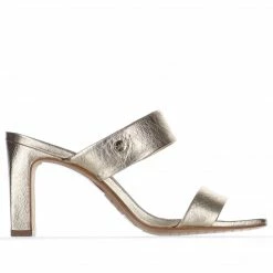 KENDALL + KYLIE CLAUDIA METAL GOLD HEEL