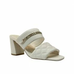 KENDALL + KYLIE CHAIN CREAM HEELS