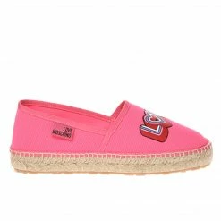LOVE MOSCHINO FUSCHIA LOVE-PRINT ESPADRILLE