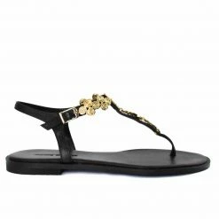 MAKIS KOTRIS D-802 BLACK SANDALS