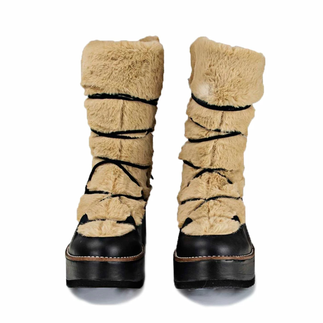 POPA APRES SKI BLACK LEATHER BOOTS