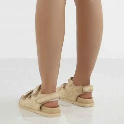 Como Store PUBLIC DESIRE CARMEN NATURAL RAFFIA SANDAL