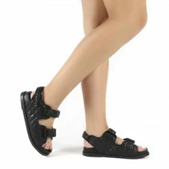 Como Store PUBLIC DESIRE MAEVE BLACK WIDE FIT SANDAL BLACK