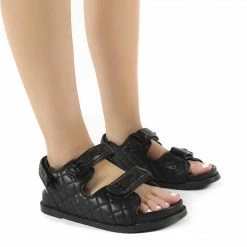 Como Store PUBLIC DESIRE MAEVE BLACK WIDE FIT SANDAL BLACK