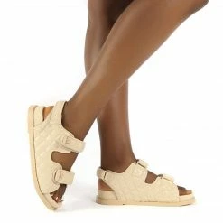 Como Store PUBLIC DESIRE CARMEN NUDE DRENCH SANDALS