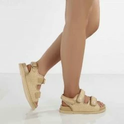 Como Store PUBLIC DESIRE CARMEN NATURAL RAFFIA SANDAL