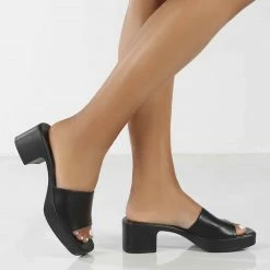 Como Store PUBLIC DESIRE REJINA BLOCK HEEL MULE