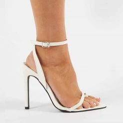 PUBLIC DESIRE CHRISTINE WHITE HEELS