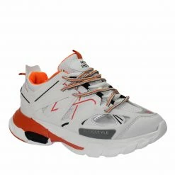 Como Store STUDIO ITALIA GREY / ORANGE SNEAKER