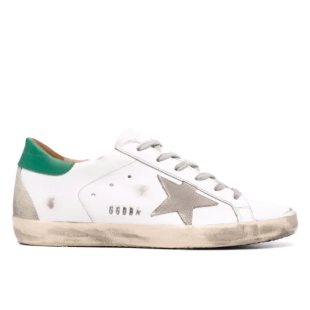 Golden Goose Deluxe Brand GOLDEN GOOSE - SUPER STAR LEATHER MAN WHITE ICE GREEN