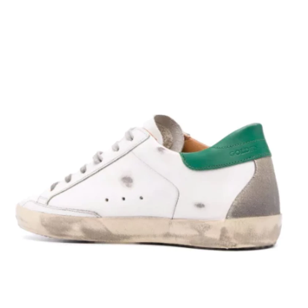 Golden Goose Deluxe Brand GOLDEN GOOSE - SUPER STAR LEATHER MAN WHITE ICE GREEN