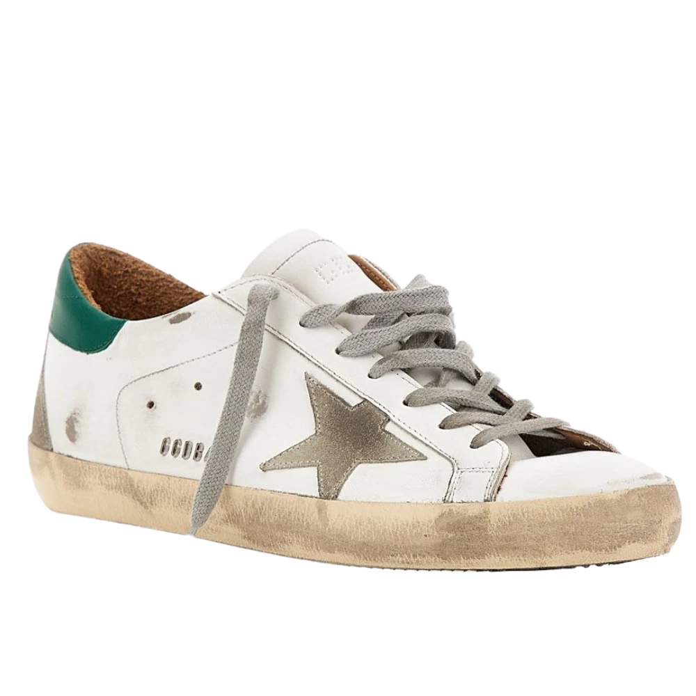 Golden Goose Deluxe Brand GOLDEN GOOSE - SUPER STAR LEATHER MAN WHITE ICE GREEN