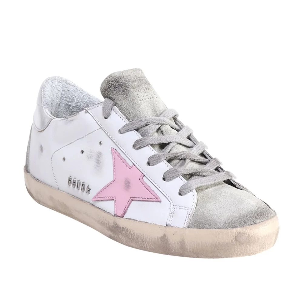 GOLDEN GOOSE SUPER STAR LEATHER - WHT ORH PINK Golden Goose Deluxe Brand
