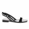 LOVE MOSCHINO BLACK LOGO STRAP DETAIL SANDALS