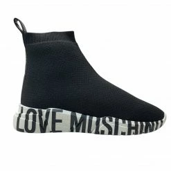 LOVE MOSCHINO LOGO-PRINT SOCK SNEAKER