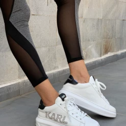 KARL LAGERFELD PERFORATED SNEAKER WHITE BLACK