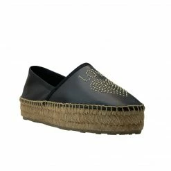 LOVE MOSCHINO PU ESPADRILLES BLACK