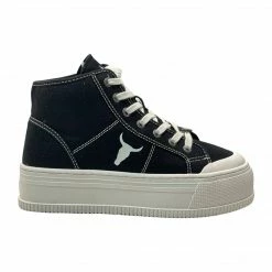 WINDSOR SMITH BLACK AND WHITE DISTANCE SNEAKERS
