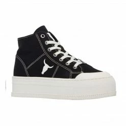 WINDSOR SMITH BLACK AND WHITE DISTANCE SNEAKERS