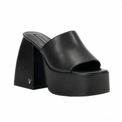 WINDSOR SMITH HIGHRISE BLACK MULES
