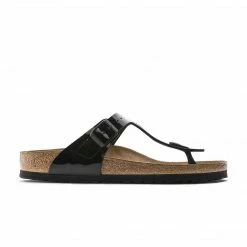 BIRKENSTOCK GIZEH BIRKO-FLOR BLACK PATENT