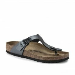 BIRKENSTOCK GIZEH BIRKO-FLOR LAMÉ BLACK