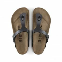 BIRKENSTOCK GIZEH BIRKO-FLOR LAMÉ BLACK