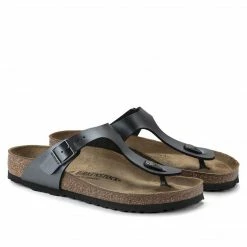 BIRKENSTOCK GIZEH BIRKO-FLOR LAMÉ BLACK